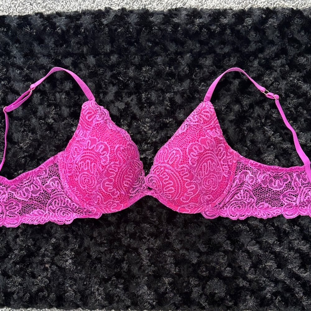 Victoria's Secret Vibrant Pink Lace Bra